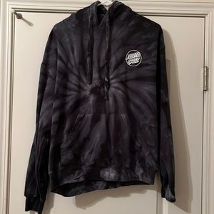 Santa Cruz black tie die hoodie
